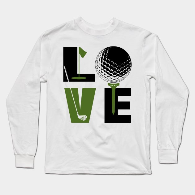 Golf Love Long Sleeve T-Shirt by golf365